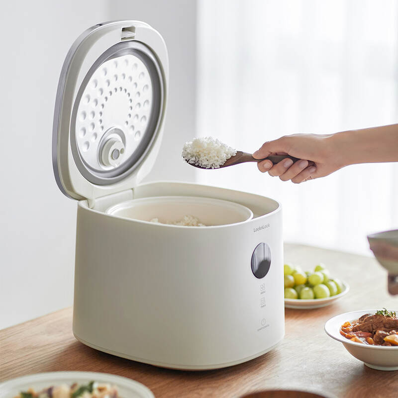 Nồi Cơm Điện Locknlock Bianco Nemo Rice Cooker 220V, 50Hz, 605W, 1.2L - Màu Ngà - EJR384IVY, , large image number null